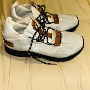 On Running Men's Cream and Brown Sneakers